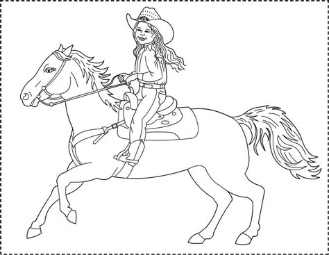 cowgirl coloring sheets|Cowgirl Rides A Horse – Coloring Pages and Books in。